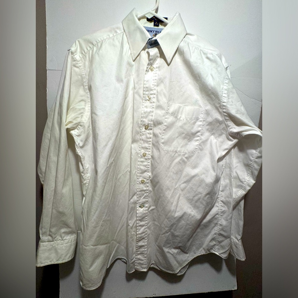 Vintage Tommy Hilfiger White Button Down Dress Shirt